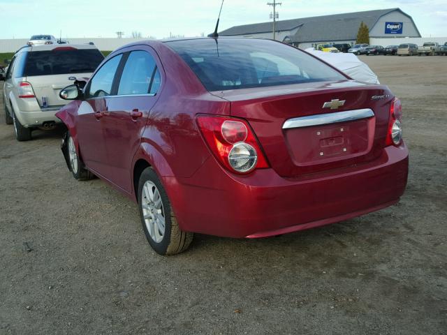 1G1JC5SH7C4167635 - 2012 CHEVROLET SONIC LT RED photo 3