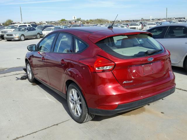 1FADP3K24HL214261 - 2017 FORD FOCUS SE RED photo 3