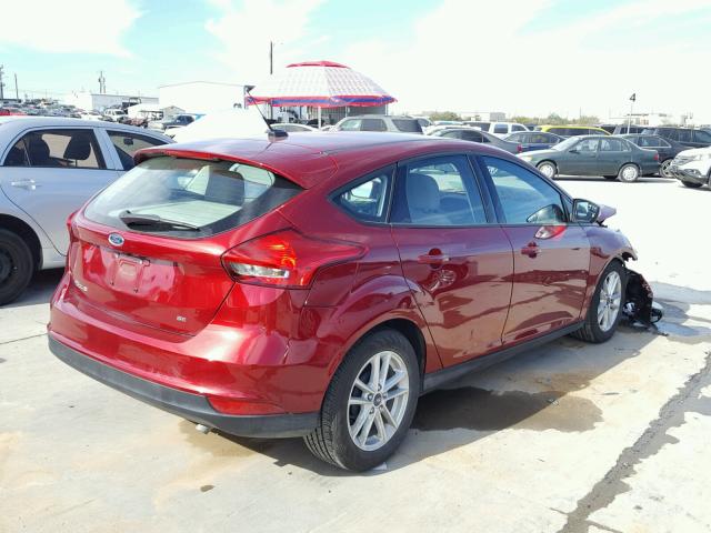 1FADP3K24HL214261 - 2017 FORD FOCUS SE RED photo 4