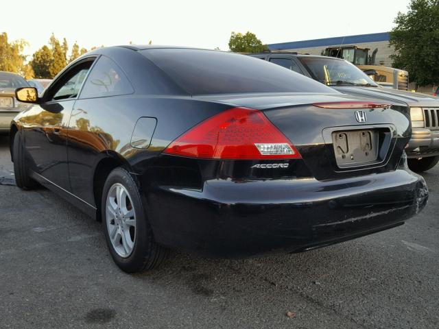 1HGCM72777A020059 - 2007 HONDA ACCORD EX BLACK photo 3