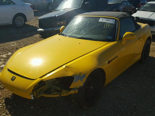 JHMAP21468S001195 - 2008 HONDA S2000 YELLOW photo 2