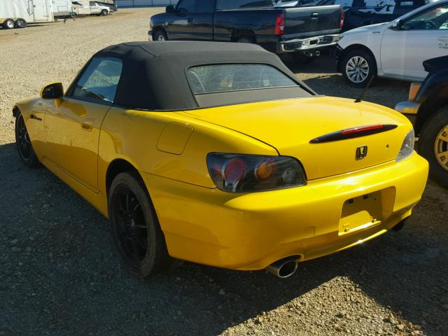 JHMAP21468S001195 - 2008 HONDA S2000 YELLOW photo 3