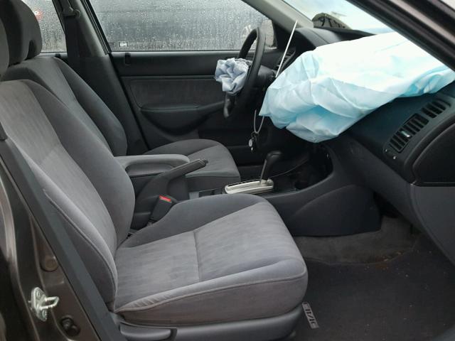 2HGES16544H555240 - 2004 HONDA CIVIC LX GRAY photo 5