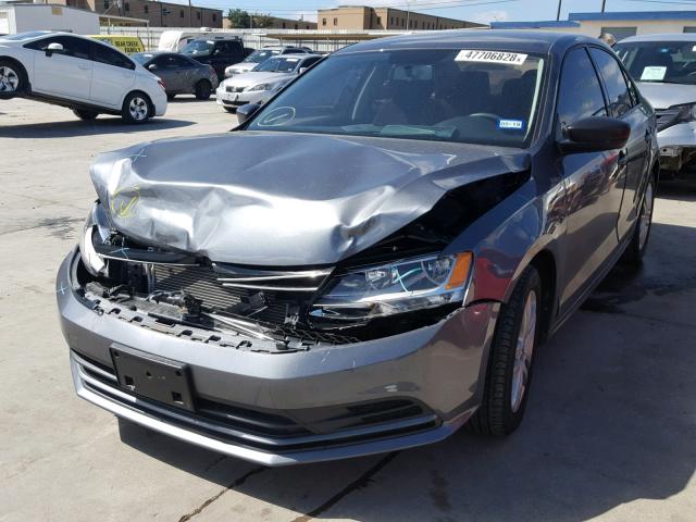 3VW2K7AJ2FM227230 - 2015 VOLKSWAGEN JETTA BASE გრაფიტი ფოტო 2