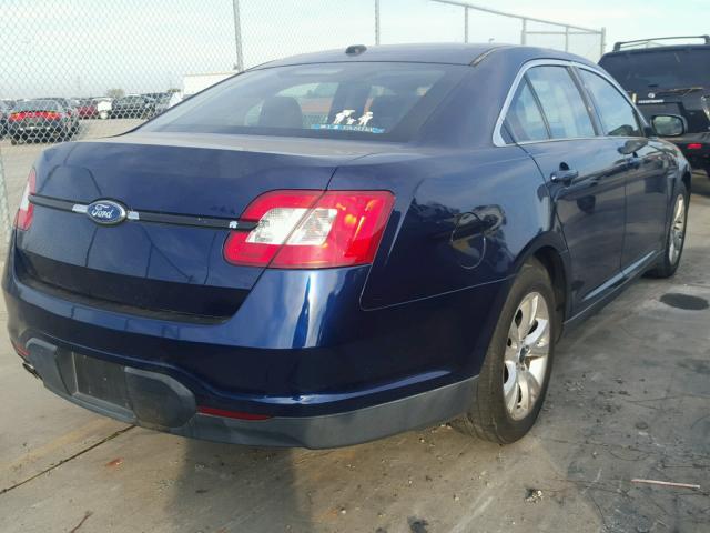 1FAHP2EW7BG157886 - 2011 FORD TAURUS SEL BLUE photo 4