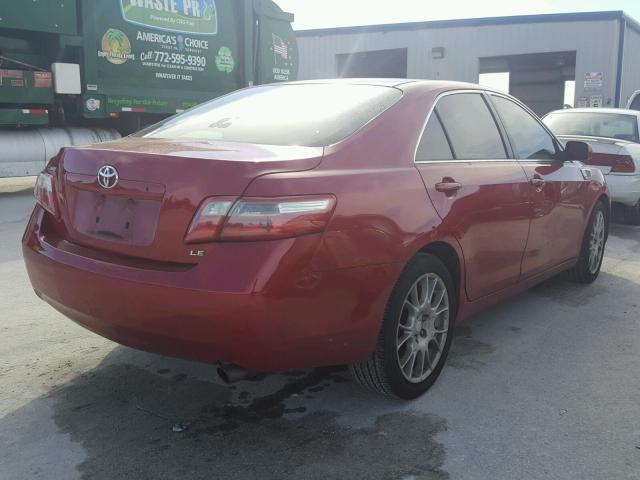 4T1BE46K67U070000 - 2007 TOYOTA CAMRY NEW RED photo 4