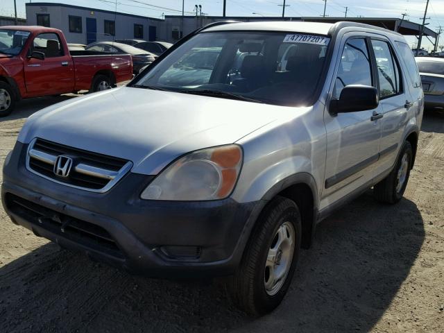 JHLRD68404C007608 - 2004 HONDA CR-V LX SILVER photo 2