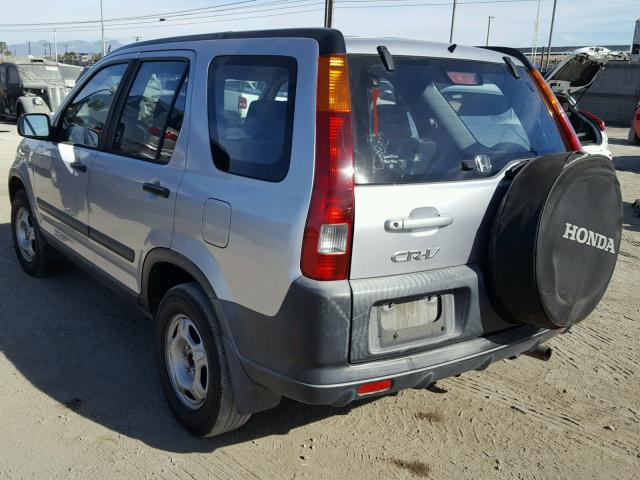 JHLRD68404C007608 - 2004 HONDA CR-V LX SILVER photo 3