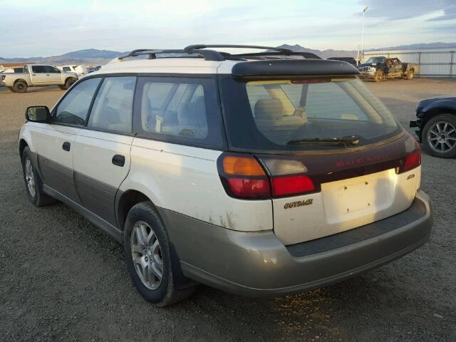 4S3BH675426627290 - 2002 SUBARU LEGACY OUT WHITE photo 3