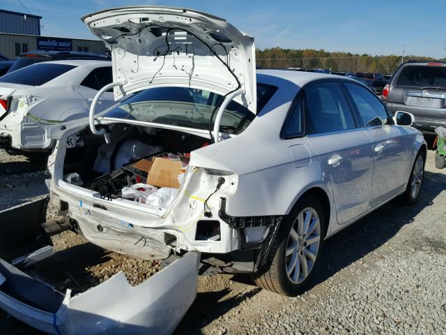 WAUFFAFL4DA169533 - 2013 AUDI A4 PREMIUM WHITE photo 4