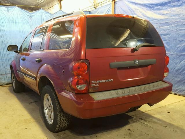 1D8HB48N77F581607 - 2007 DODGE DURANGO SL RED photo 3