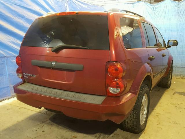 1D8HB48N77F581607 - 2007 DODGE DURANGO SL RED photo 4