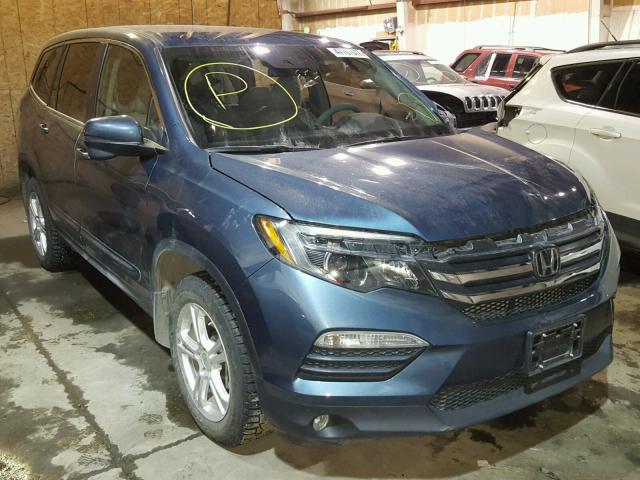 5FNYF6H42GB080294 - 2016 HONDA PILOT EX BLUE photo 1