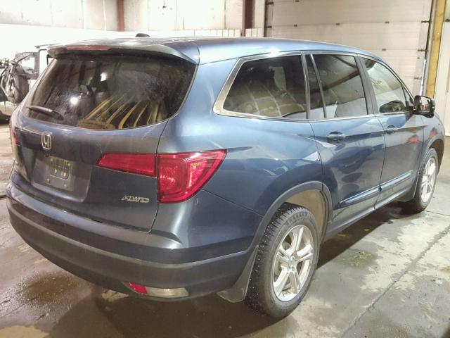 5FNYF6H42GB080294 - 2016 HONDA PILOT EX BLUE photo 4