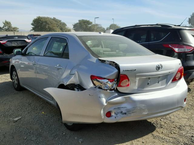 JTDBU4EE3AJ061802 - 2010 TOYOTA COROLLA BA SILVER photo 3