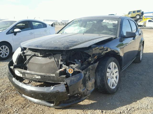 1B3BD4FB0BN543756 - 2011 DODGE AVENGER EX BLACK photo 2