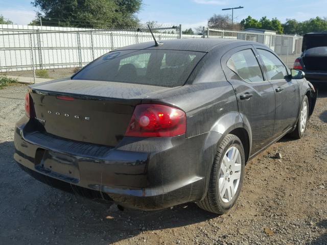 1B3BD4FB0BN543756 - 2011 DODGE AVENGER EX BLACK photo 4