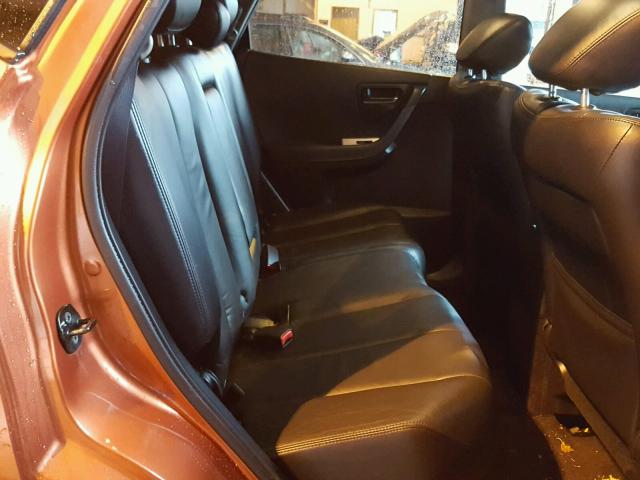 JN8AZ08W55W439402 - 2005 NISSAN MURANO SL ORANGE photo 6