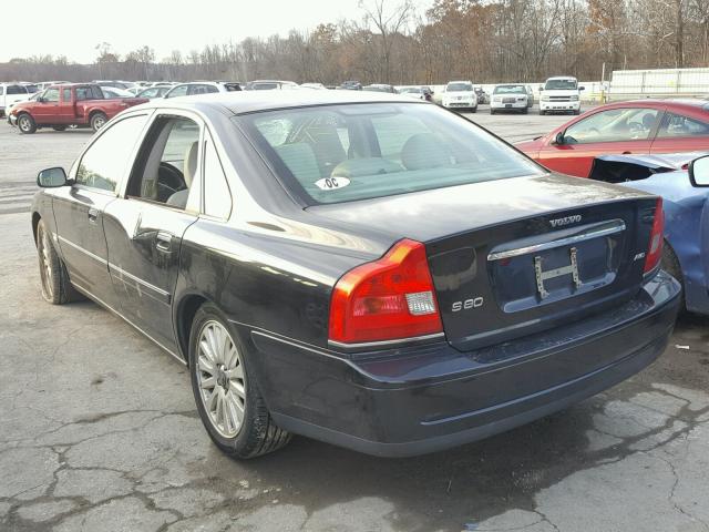 YV1TH592761445968 - 2006 VOLVO S80 2.5T BLACK photo 3