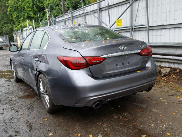 JN1EV7AP4JM361434 - 2018 INFINITI Q50 LUXE GRAY photo 3