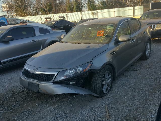 5XXGM4A73DG226995 - 2013 KIA OPTIMA LX GRAY photo 2