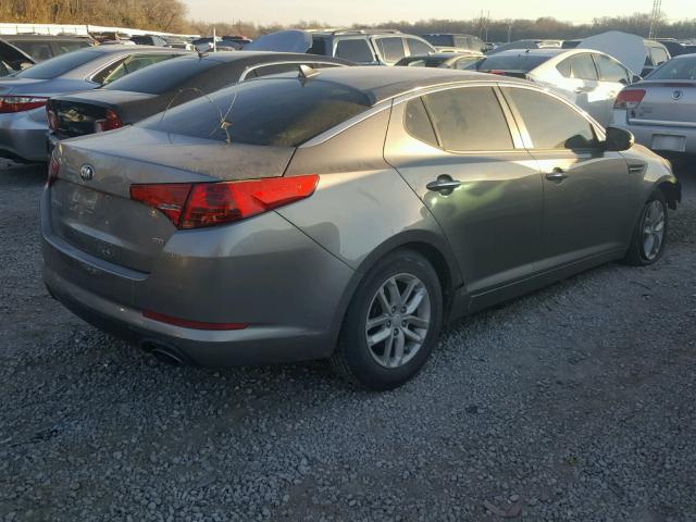 5XXGM4A73DG226995 - 2013 KIA OPTIMA LX GRAY photo 4