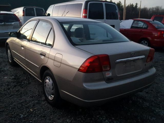 2HGES16501H515300 - 2001 HONDA CIVIC LX TAN photo 3