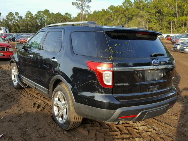 1FMHK8F84BGA85763 - 2011 FORD EXPLORER L BLACK photo 3