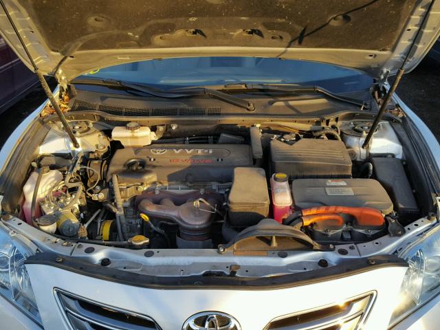 4T1BB46K79U098352 - 2009 TOYOTA CAMRY HYBR SILVER photo 7