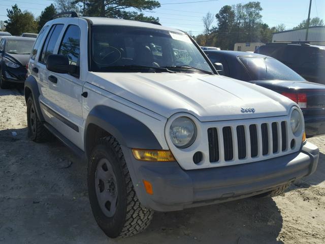 1J4GL48K85W541332 - 2005 JEEP LIBERTY SP WHITE photo 1