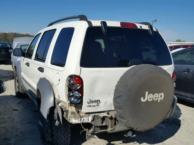 1J4GL48K85W541332 - 2005 JEEP LIBERTY SP WHITE photo 3