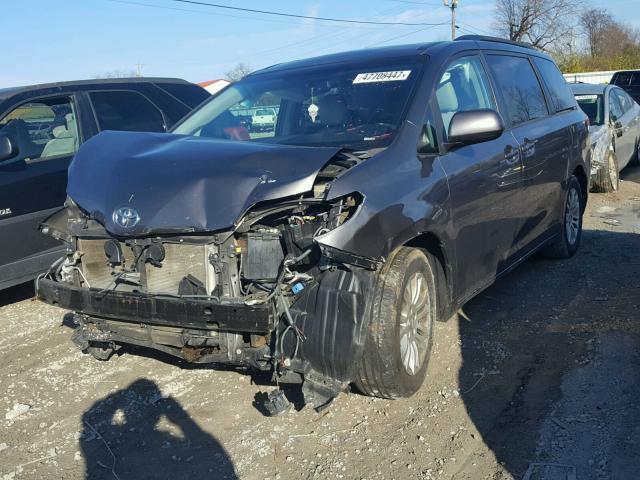 5TDYK3DC5ES435720 - 2014 TOYOTA SIENNA XLE CHARCOAL photo 2