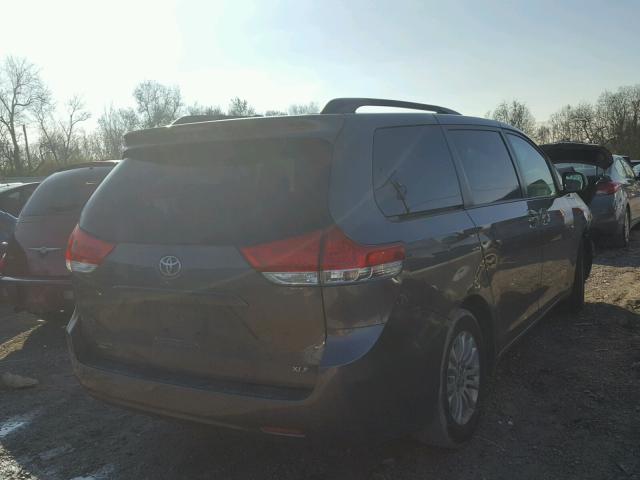 5TDYK3DC5ES435720 - 2014 TOYOTA SIENNA XLE CHARCOAL photo 4