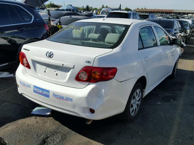 1NXBU40E69Z103277 - 2009 TOYOTA COROLLA BA WHITE photo 4