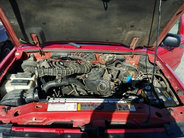 1FTYR10U72TA25271 - 2002 FORD RANGER RED photo 7