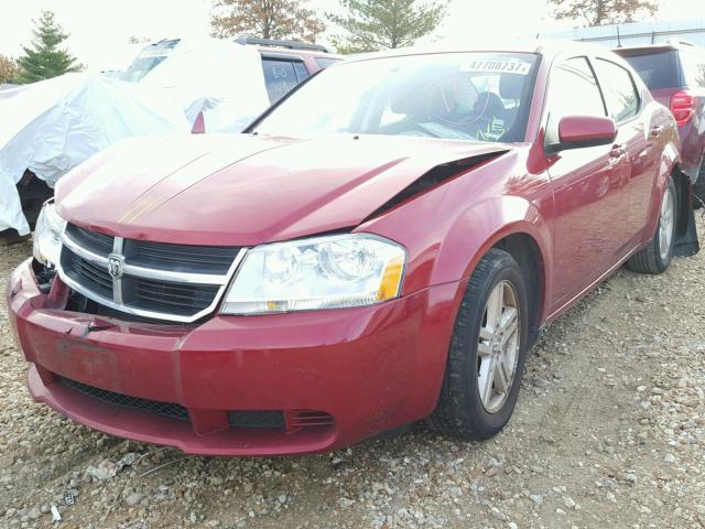 1B3CC1FB2AN230714 - 2010 DODGE AVENGER EX RED photo 2