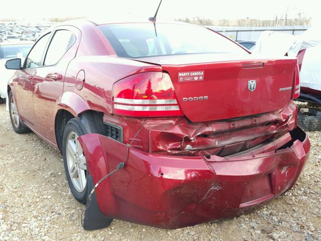 1B3CC1FB2AN230714 - 2010 DODGE AVENGER EX RED photo 3