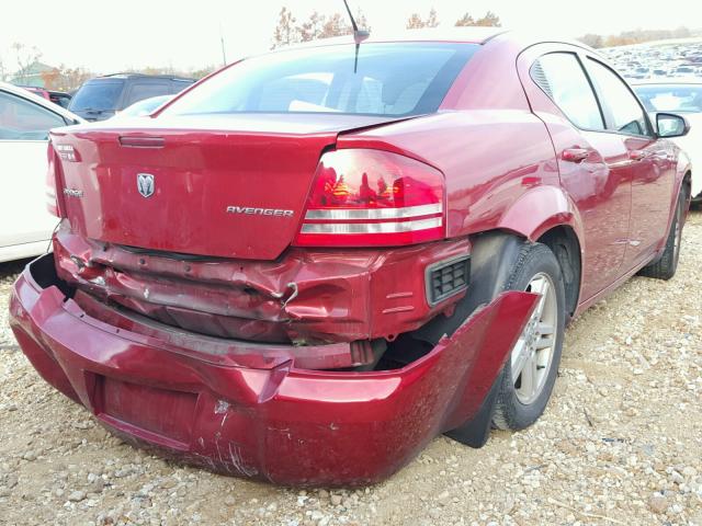 1B3CC1FB2AN230714 - 2010 DODGE AVENGER EX RED photo 4