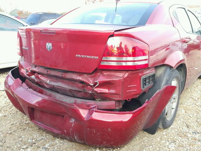 1B3CC1FB2AN230714 - 2010 DODGE AVENGER EX RED photo 9