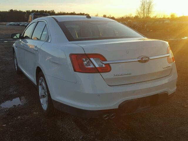 1FAHP2HW6AG161762 - 2010 FORD TAURUS SEL WHITE photo 3