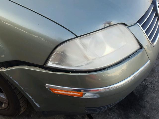 WVWRH63B73P195056 - 2003 VOLKSWAGEN PASSAT GLX GREEN photo 9