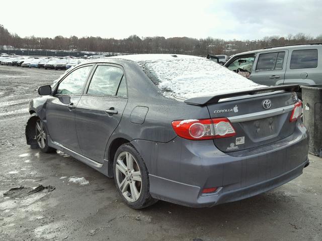 2T1BU4EE2DC954124 - 2013 TOYOTA COROLLA BA GRAY photo 3