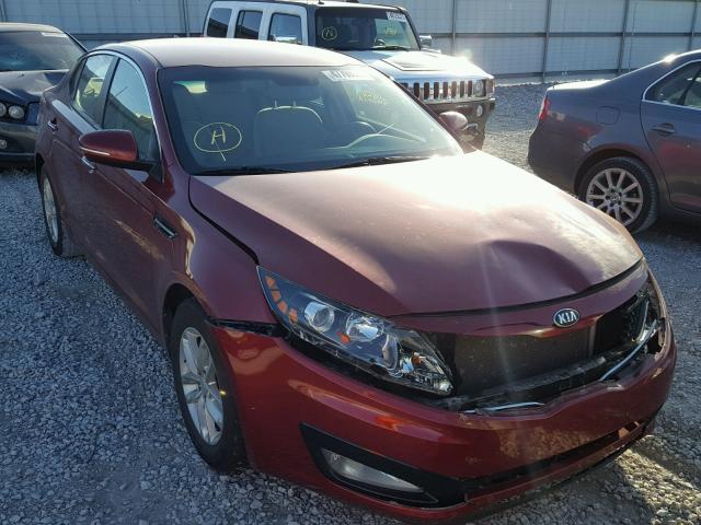 5XXGM4A79DG237676 - 2013 KIA OPTIMA LX RED photo 1