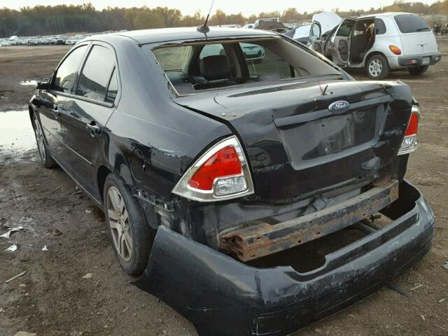 3FAHP07Z37R255079 - 2007 FORD FUSION SE BLACK photo 3