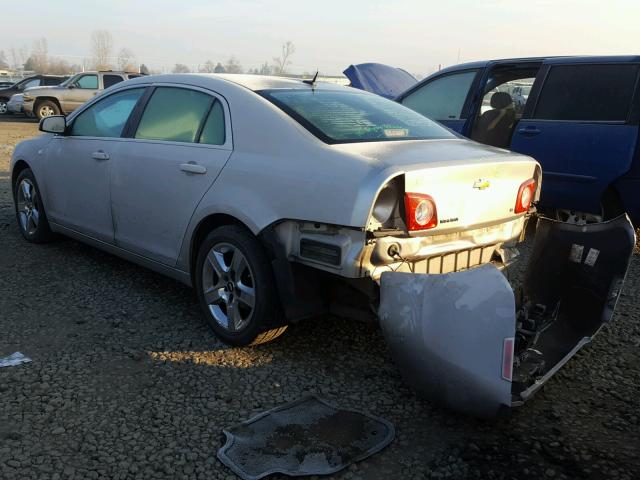 1G1ZH57B58F166018 - 2008 CHEVROLET MALIBU 1LT SILVER photo 3