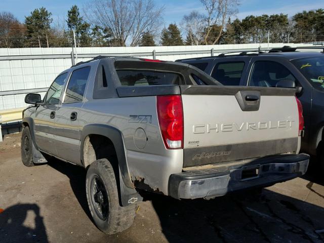 3GNEK12T54G212981 - 2004 CHEVROLET AVALANCHE GRAY photo 3