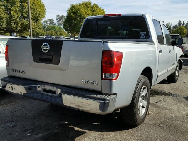 1N6AA07A56N523703 - 2006 NISSAN TITAN XE SILVER photo 4