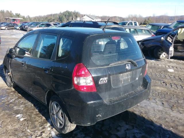 JHMGD374X7S054108 - 2007 HONDA FIT BLACK photo 3