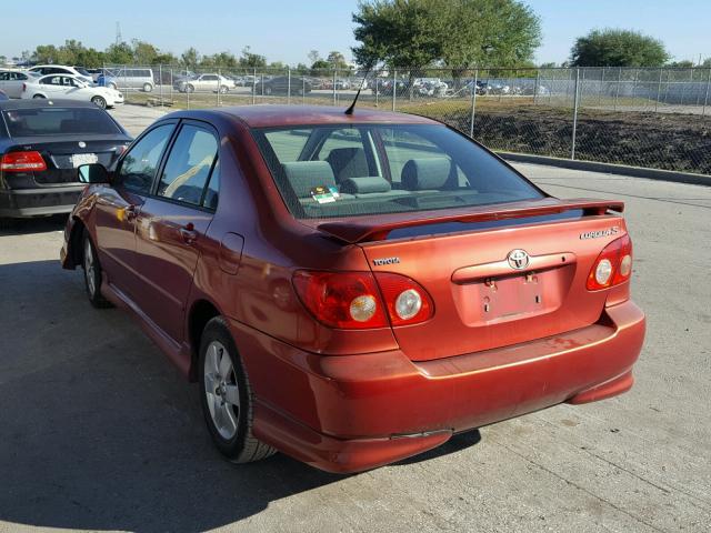 2T1BR32E45C497687 - 2005 TOYOTA COROLLA CE RED photo 3