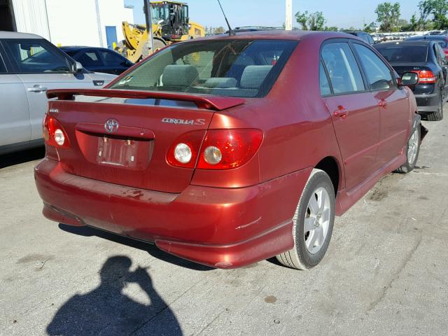 2T1BR32E45C497687 - 2005 TOYOTA COROLLA CE RED photo 4